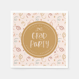 Whimsisches Party mit farbenfroher Confetti Grad Serviette