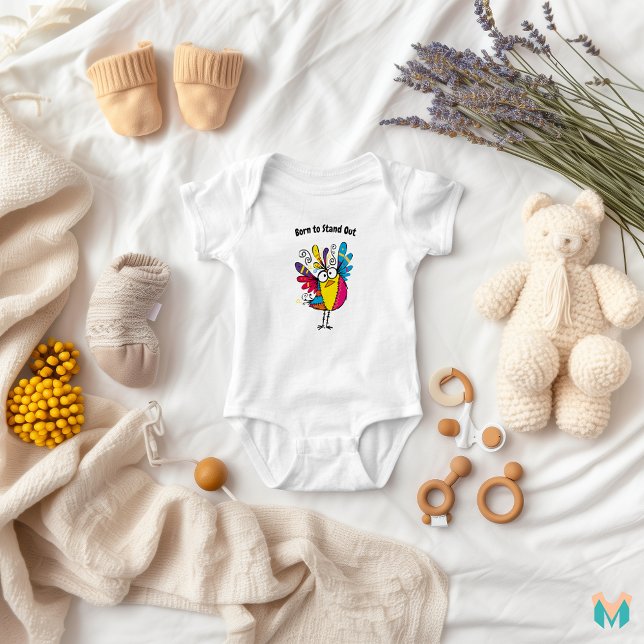 Whimsisches Patchwork Bird Design Baby Strampler (Von Creator hochgeladen)