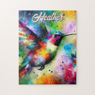 Whimsisches Personalisierter Hummingbird Puzzle