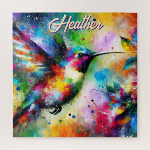 Whimsisches Personalisierter Hummingbird Puzzle