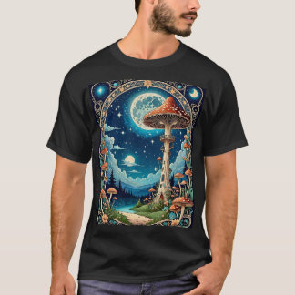 Whimsisches Pilzturmwald-T-Shirt T-Shirt
