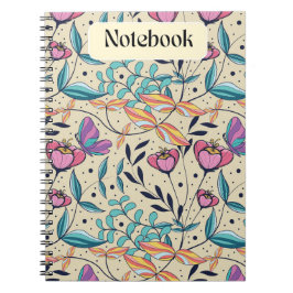 Whimsisches Pink- und Blue-Butterfly-Notebook Notizblock