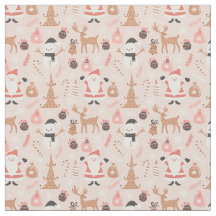 Whimsisches Pink Weihnachtsstoff