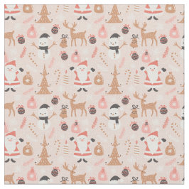 Whimsisches Pink Weihnachtsstoff Stoff