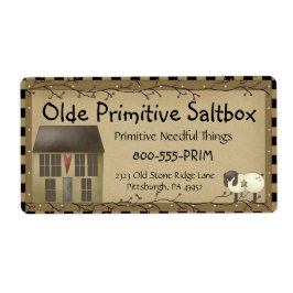 Whimsisches primitives Saltbox House-Gütesiegel