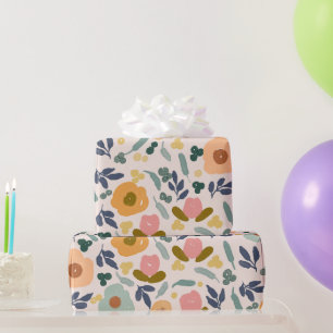 Whimsisches Retro-Blumen-Geschenkpapier Geschenkpapier