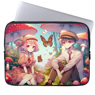 Whimsisches Romantisches Anime Couple Laptopschutzhülle