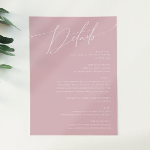 Whimsisches Skript   Angaben zur Rose Begleitkarte