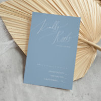 Whimsisches Skript | Dusty Blue RSVP Card