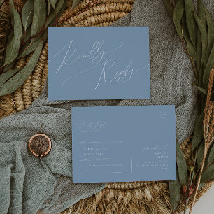 Whimsisches Skript   Dusty Blue Song Request UAWG Postkarte