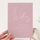 Whimsisches Skript | Dusty-Rose Einladung<br><div class="desc">Einführung in unser atemberaubendes whimsical-Skript | staubige Rose die Hochzeit der Einladung perfekt für Ihre einfache moderne boho Frühlingsfeier. Unser elegantes Design umfasst eine lebendige, helle, pastellfarbene Farbpalette mit einem Vintagen, schicken Kalligraphieskript. Ob Sie einen minimalistischen oder klassischen Stil bevorzugen, unser einzigartiges, bearbeitbares Produkt bietet Luxus und Eleganz, perfekt um...</div>