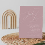 Whimsisches Skript | Dusty Rose Just Liebe Wedding Einladung<br><div class="desc">Einführung in unser atemberaubendes whimsical-Skript | staubige Rose nur Liebe Hochzeit Einladung perfekt für Ihre einfache moderne boho Frühlingsfeier. Unser elegantes Design umfasst eine lebendige, helle, pastellfarbene Farbpalette mit einem Vintagen, schicken Kalligraphieskript. Ob Sie einen minimalistischen oder klassischen Stil bevorzugen, unser einzigartiges, bearbeitbares Produkt bietet Luxus und Eleganz, perfekt um...</div>