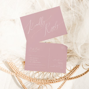 Whimsisches Skript   Dusty Rose Song Request UAWG Postkarte