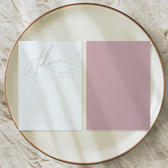 Whimsisches Skript | Dusty Rose Wedding Hinweiskarte (Von Creator hochgeladen)