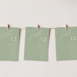 Whimsisches Skript | Sage Green Tischnummer Chart<br><div class="desc">Einführung in unser atemberaubendes whimsical-Skript | Salbei Grün Tischnummer Diagramm perfekt für Ihre einfache moderne boho Frühlingsfeier. Unser elegantes Design umfasst eine lebendige, helle, pastellfarbene Farbpalette mit einem Vintagen, schicken Kalligraphieskript. Ob Sie einen minimalistischen oder klassischen Stil bevorzugen, unser einzigartiges, bearbeitbares Produkt bietet Luxus und Eleganz, perfekt um eine stilvolle...</div>