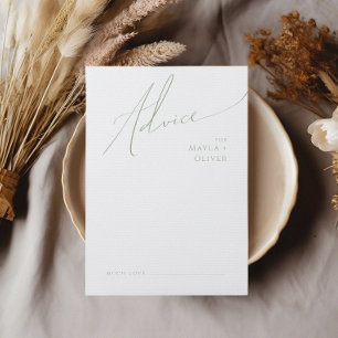 Whimsisches Skript   Sage Green Wedding Hinweiskarte