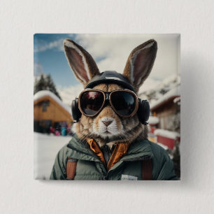 Whimsisches Snowboarden Button
