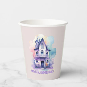 Whimsisches Spuk Haus Pappbecher