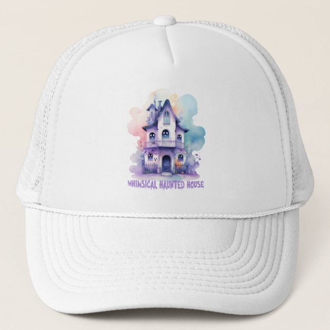 Whimsisches Spuk Haus Truckerkappe (Vorderseite)
