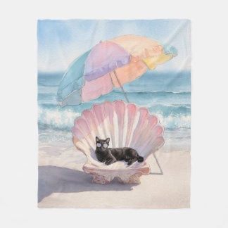 Whimsisches Strandtuch Fleecedecke