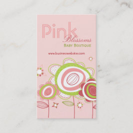 Whimsisches süß-rosa Blüten Blume Visitenkarte