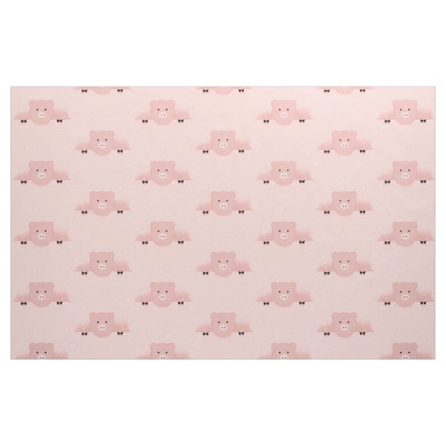 Whimsisches und Extravagantes rosa Schwein Niedlic Stoff (Fat Quarter (45,7 x 55,9 cm))