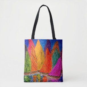 Whimsisches und farbiges Segelboot Tote Bag