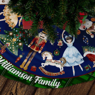Whimsisches Vintag Nutcracker Weihnachtsballett Polyester Weihnachtsbaumdecke