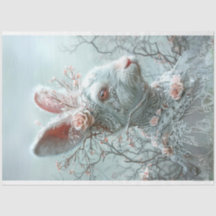 Whimsisches Vintages Osterkaninchen-Dekoupage