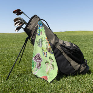 Whimsisches Wasserfarben Pilzgarten Golfhandtuch