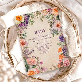 Whimsisches Wasserfarbenfloral Einladung