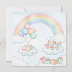 Whimsisches Watercolor Geburtstagskarte Karte