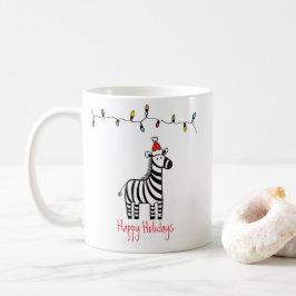 Whimsisches Weihnachten Zebra Kaffeetasse
