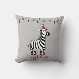 Whimsisches Weihnachten Zebra Kissen