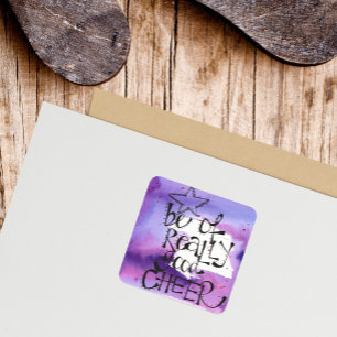 Whimsisches Weihnachtsangebot Quadratischer Aufkleber