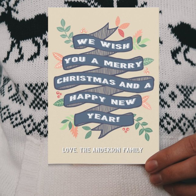 Whimsisches Weihnachtsbanner Feiertagskarte (Von Creator hochgeladen)