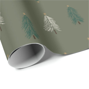 Whimsisches Weihnachtsbaumwrapping Papier Geschenkpapier