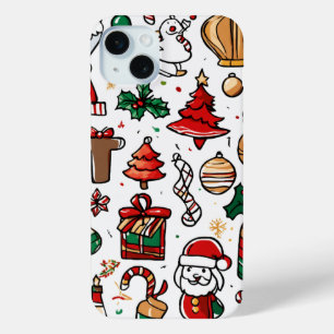 Whimsisches Weihnachtsdoodles Case-Mate iPhone Hülle
