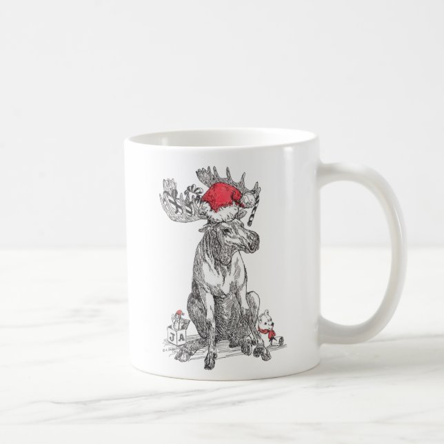 Whimsisches Weihnachtsfest Alaska Wildlife Coffee  Kaffeetasse (Rechts)