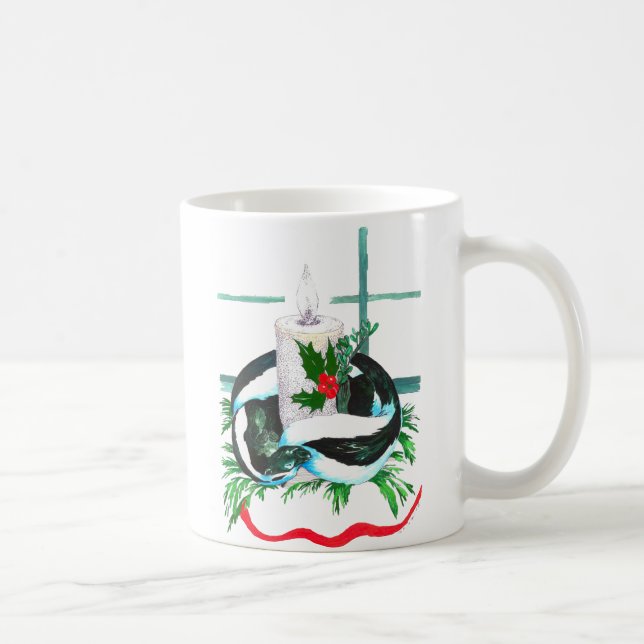 Whimsisches Weihnachtsfest Alaska Wildlife Coffee  Kaffeetasse (Rechts)