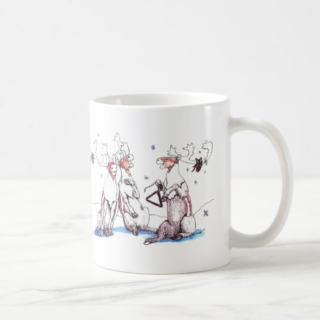 Whimsisches Weihnachtsfest Alaska Wildlife Coffee  Kaffeetasse (Rechts)
