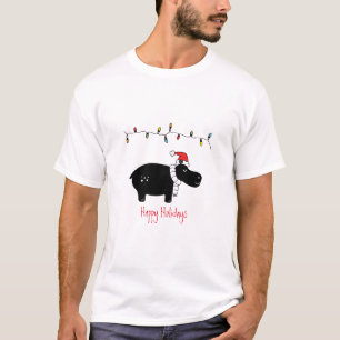 Whimsisches Weihnachtsfest Hippo T-Shirt