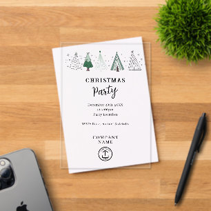 Whimsisches Weihnachtsfest im Unternehmen - Party Acryleinladungen