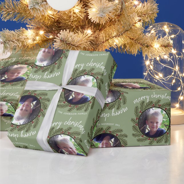 Whimsisches Weihnachtsgebäck - Kalligrafie - Zweig Geschenkpapier (Feiertage)