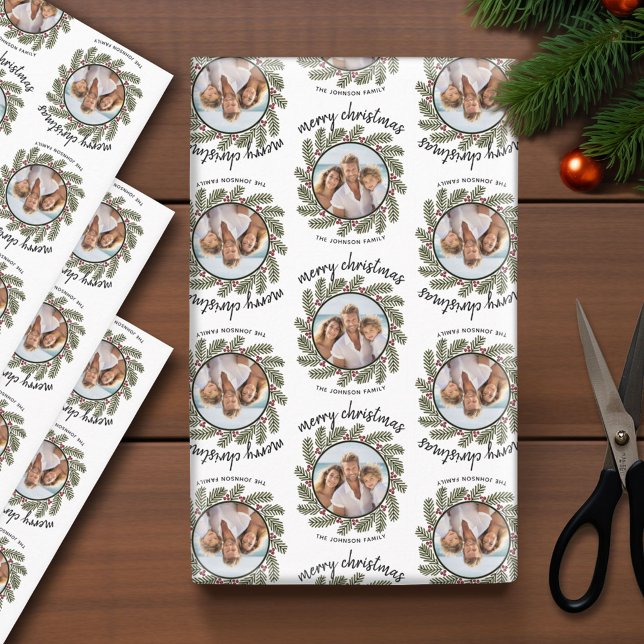 Whimsisches Weihnachtsgebäck - Kalligrafie - Zweig Geschenkpapier Set (Photo Wrapping Paper - Holiday and Christmas Theme)