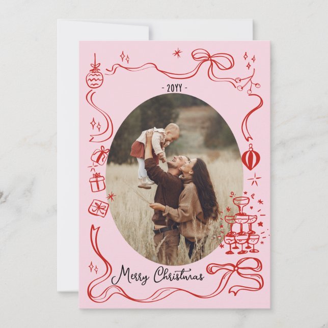 Whimsisches Weihnachtsgebäck mit Weihnachtskarte F Ankündigung (Vorderseite)