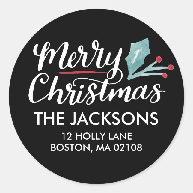 Whimsisches Weihnachtskollektiv Runder Aufkleber (Vorderseite)