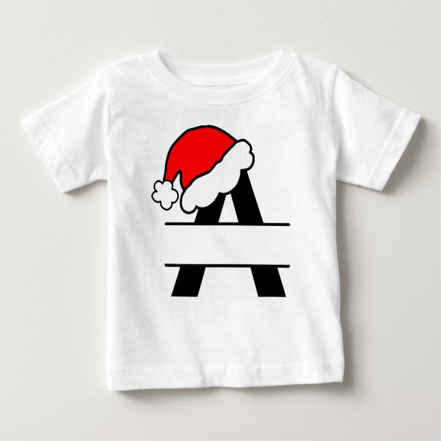 Whimsisches Weihnachtskonzept Alphabet "A" Design  Baby T-shirt (Vorderseite)