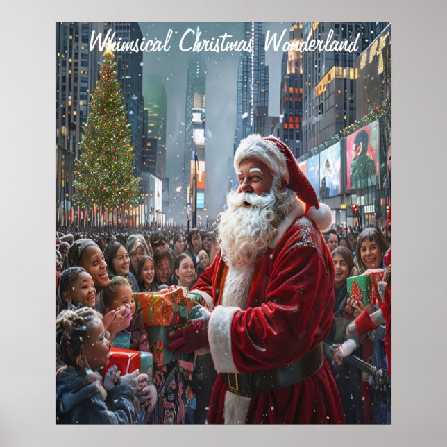 Whimsisches Weihnachtswonderland-Poster Poster (Vorne)