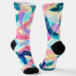 Whimsisches Windrücklauf Abstrakte Schleife Socken